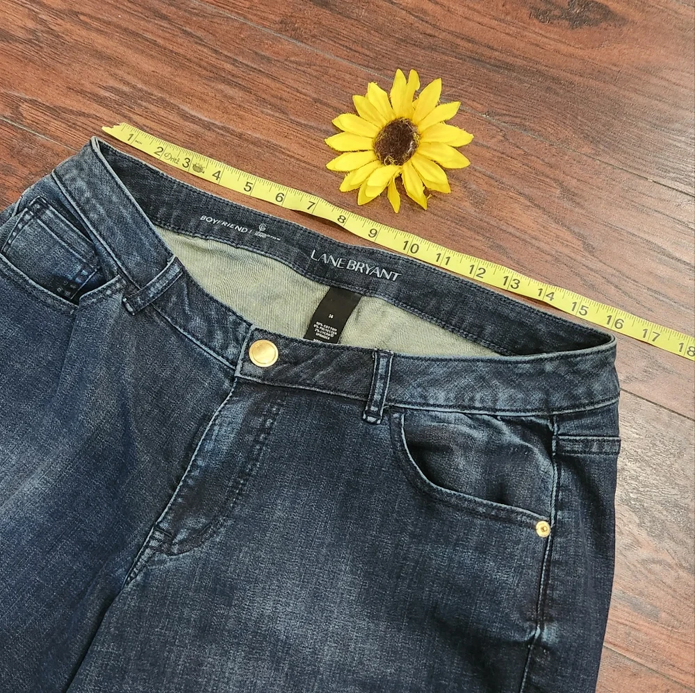 Lane BRYANT BOYFRIEND GENIUS FIT Dark Blue Jeans ♠️🌀